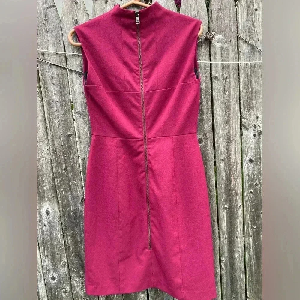 Andrew Marc Sheath Dress - Burgundy- Excellent Condition- Size 4 - Above Knee